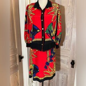 Robert Janan vintage 2 pc skirt set size M